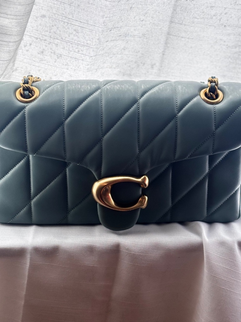 Coach Sage Quilted Chain Shoulder Bag Tabby 26
